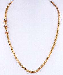 22K Gold Mugappu Multi Stone Designs Shop Online MCH1304 22K Gold Mugappu Multi Stone Designs Shop Online MCH1304