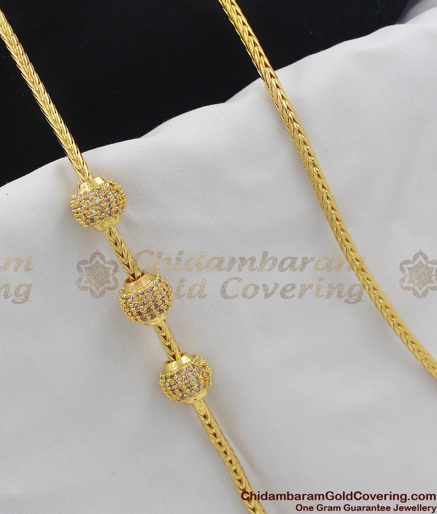 Traditional Ball Design Ruby Stone Mugappu Thali Kodi MCH132 Traditional Ball Design Ruby Stone Mugappu Thali Kodi MCH132
