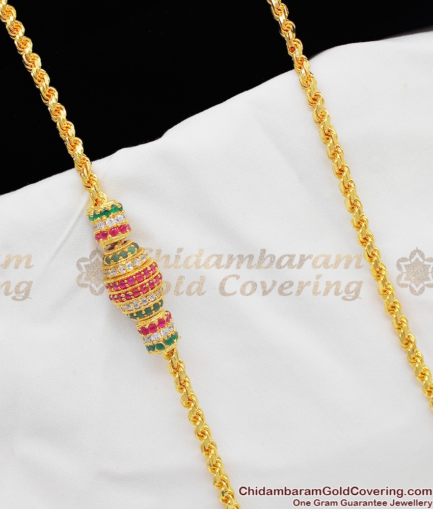 30 Inches Long Multi Stone Mugappu Thali Chain Buy Online MCH154 30 Inches Long Multi Stone Mugappu Thali Chain Buy Online MCH154
