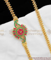 Eye Catchy Ruby Emerald Stone Mugappu Side Pendant MCH159