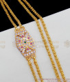 Attractive AD Stone Gold Impon Double Layer Mugappu Chain For Ladies MCH452