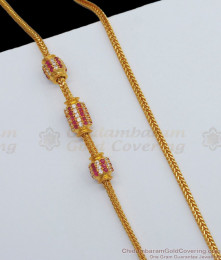 New Arrival Ruby White Stone Gold Side Pendant Chain MCH761-LG New Arrival Ruby White Stone Gold Side Pendant Chain MCH761-LG