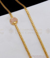 Dazzling Full White Stone Gold Side Pendant Chain MCH796