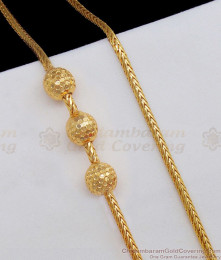 Latest Three Balls One Gram Gold Side Pendant Chain MCH798 Latest Three Balls One Gram Gold Side Pendant Chain MCH798