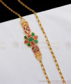 Simple Kemp Stone Mugappu Designs Wheat Chain for Ladies MCH803