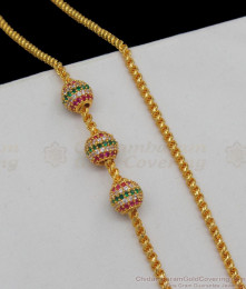 New Classy Design Three Ball Side Pendant Gold Chain MCH840 New Classy Design Three Ball Side Pendant Gold Chain MCH840