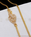 New Arrival White Stone Peacock Gold Mugappu Chain MCH855