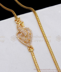 New Arrival White Stone Peacock Gold Mugappu Chain MCH855 New Arrival White Stone Peacock Gold Mugappu Chain MCH855