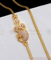 Beautiful White Stone Peacock Gold Mugappu Chain MCH857