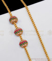 30 Inches Long Multi Color Three Ball Mugappu Thali Chain Collections MCH913-LG
