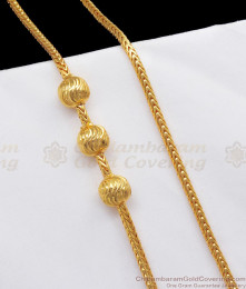 Plain Gold Plated Three Ball Mugappu Thali Chain MCH916 Plain Gold Plated Three Ball Mugappu Thali Chain MCH916