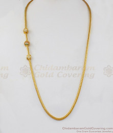 New Horizontal Balls Multi Color Stone Gold Mugappu Chain MCH929