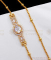 30 Inches Long White Stone Gold Mugappu Thali Chains Designs MCH942-LG