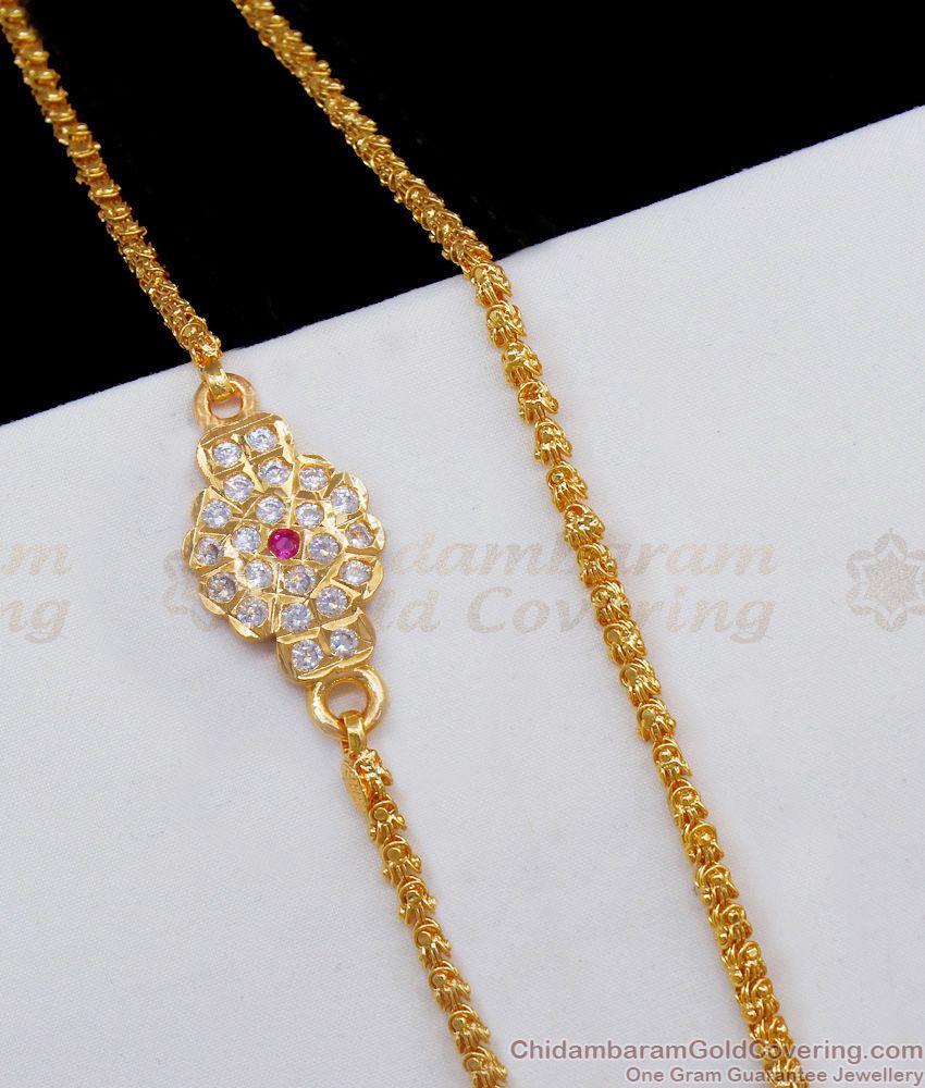 Small Impon Dollar Side Pendant Gold Chain Married Womens MCH972