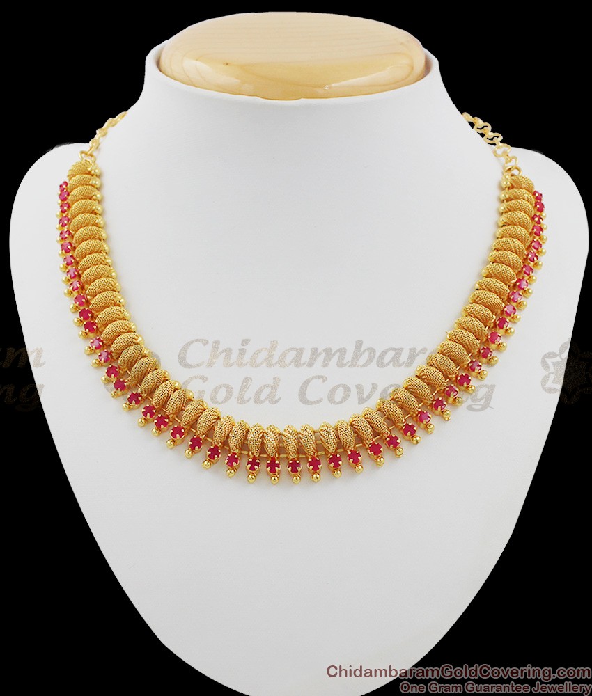 Exclusive Handmade Grand Ruby Stone Necklace for Marriage NCKN1002