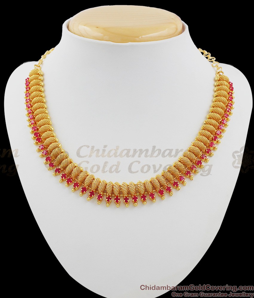 Exclusive Handmade Grand Ruby Stone Necklace for Marriage NCKN1002 Exclusive Handmade Grand Ruby Stone Necklace for Marriage NCKN1002