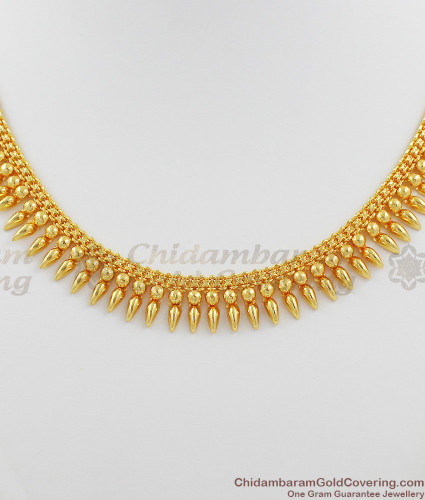 Mullai Poo Necklace In Gold 2024 www.alhudapk