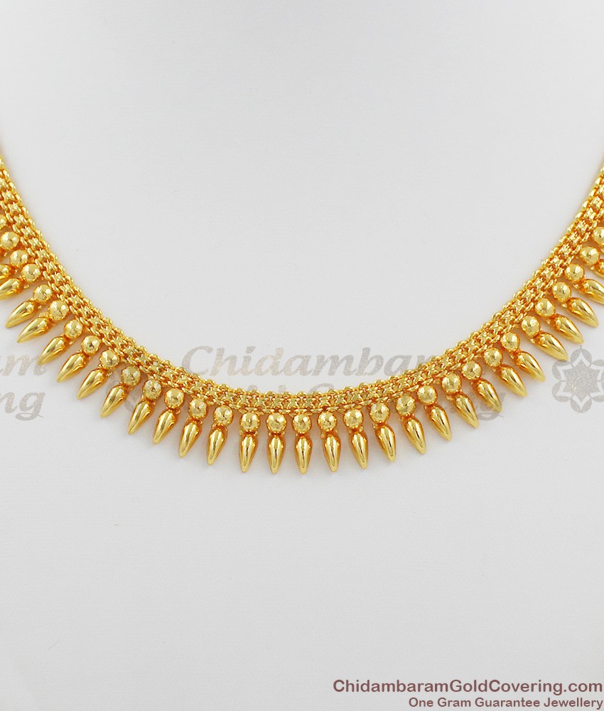 Gold Plated Traditional Mullaipoo Malai Choker Necklace NCKN1003