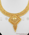 Gold Tone Traditional Calcutta Choker Necklace Designs NCKN1004