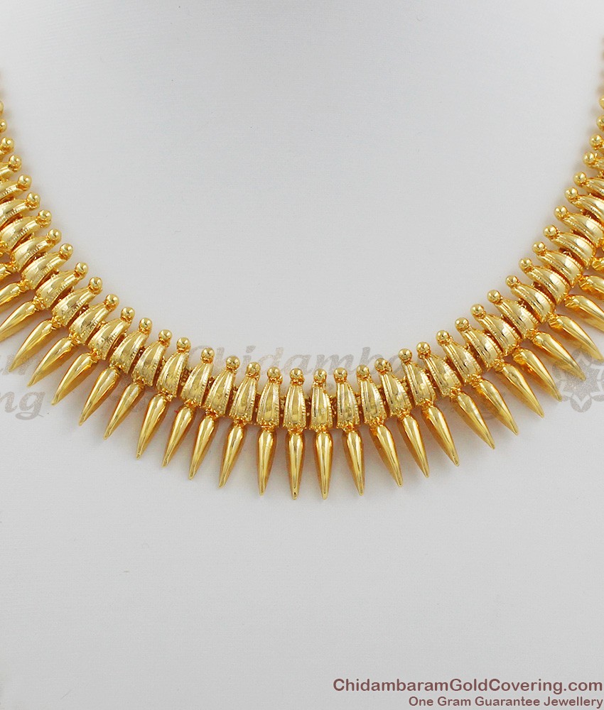Gold Plated Traditional Big Mullaipoo Malai Choker Necklace NCKN1007