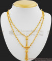 Two Line dangling Gold beads  Necklace Design NCKN1014