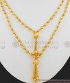Two Line dangling Gold beads  Necklace Design NCKN1014