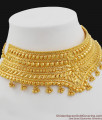 Handmade Bridal Choker Necklace Gold Design for Marriage NCKN1024