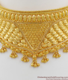 Bridal Choker Set Gold Necklace Design for Marriage NCKN1025
