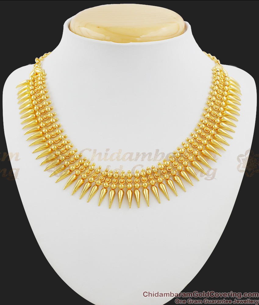 Traditional Gold Plated Mullai Poo Choker Necklace NCKN1041