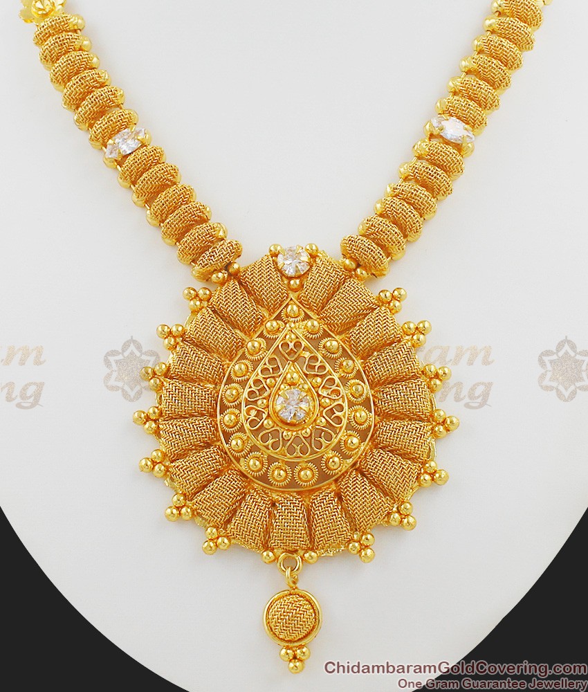 Attractive Handcrafted With Stone Dollar Necklace NCKN1044