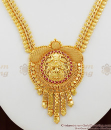 Grand Lakshmi Ruby Stone Dollar Necklace Design Shop Online NCKN1049 Grand Lakshmi Ruby Stone Dollar Necklace Design Shop Online NCKN1049