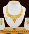 Delightful Two Gram Gold Plated Forming Necklace Set With Earrings NCKN1057