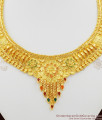 Delightful Two Gram Gold Plated Forming Necklace Set With Earrings NCKN1057