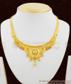 Forming Gold Jewelry Necklace Haaram Design With Earrings NCKN1058