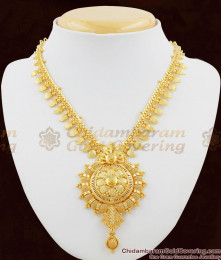 Inspiring Real Gold Traditional Dollar Chain Bridal Wear Necklace Jewellery NCKN1065