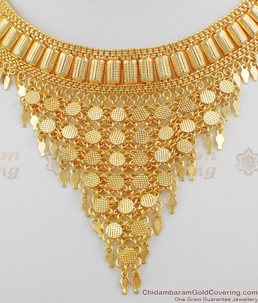 Dazzling Kerala Elakkathali Choker Necklace Bridal Design NCKN1076