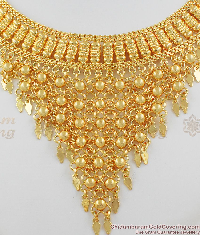 Stunning Bridal Design Gold Plated Choker Necklace NCKN1078