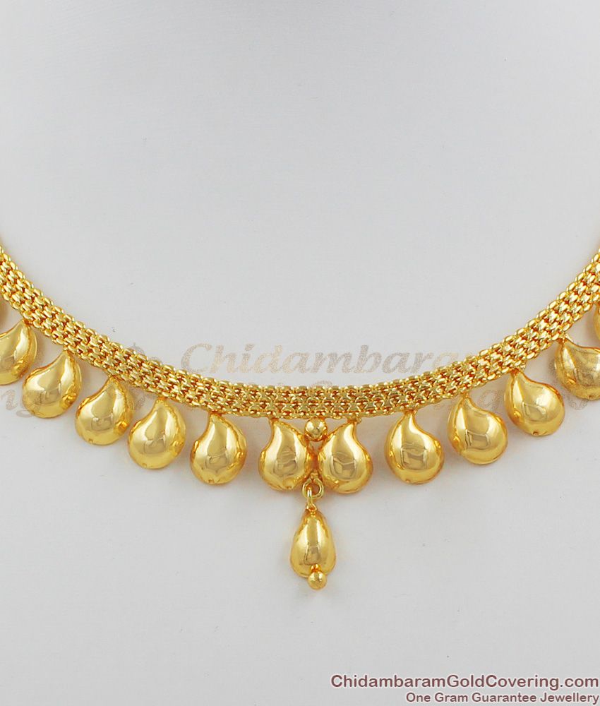 Light Weight Gold Mango Necklace Design For Womens NCKN1080