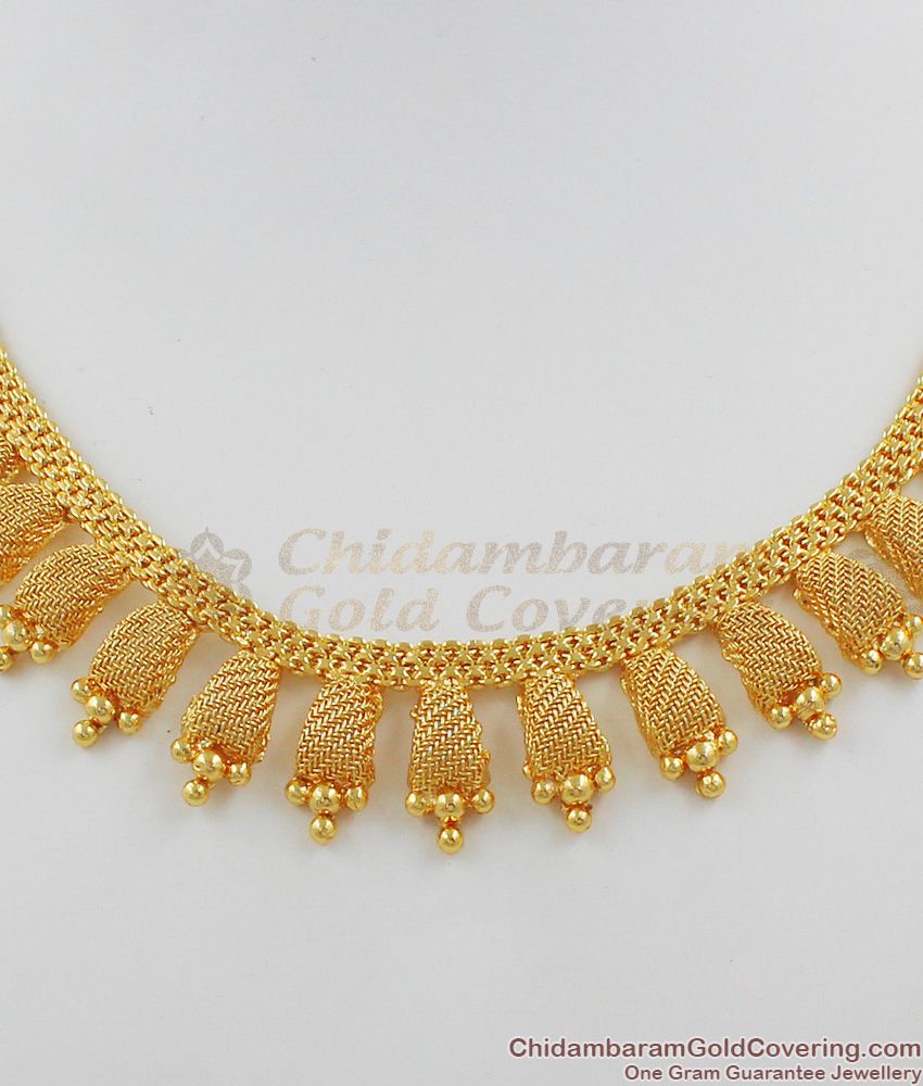 Traditional Gold Pattern Bridal Necklace Jewellery Collections NCKN1081