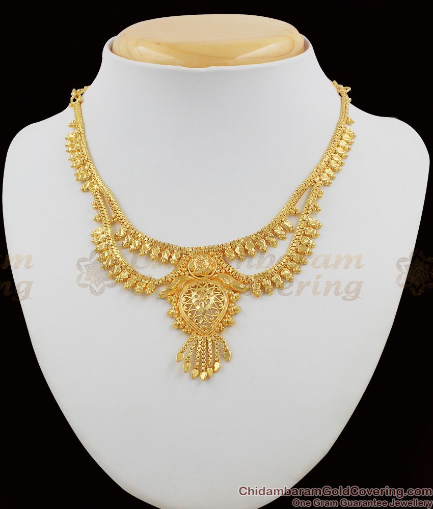 Double Line Culcatta Gold Inspired Necklace Jewellery NCKN1087