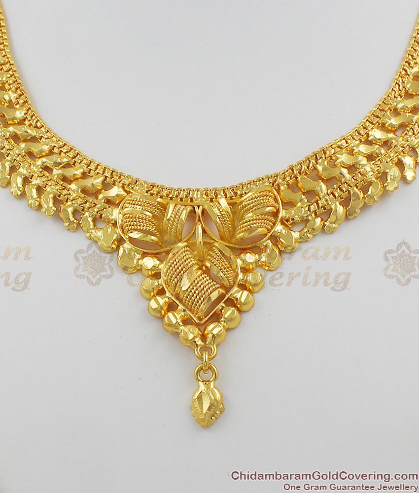 Simple Gold Pattern Imitation Necklace For Womens NCKN1092