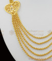 Fancy Five Line Gold Balls Heart Design Necklace Jewellery NCKN1096