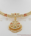 Bridal Design Gati Multi Stones Impon Attigai Necklace Choker Model Online NCKN1107
