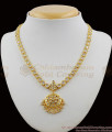 Full White Diamond Impon Attigai Traditional Necklace Five Metal Dollar NCKN1117