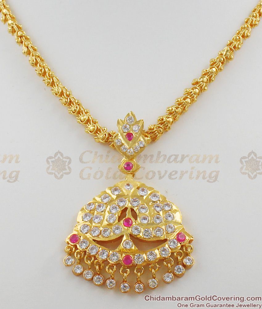 Best Selling Impon Attigai Multi Color Stone Gold Necklace Five Metal Dollar Jewellery NCKN1120 Best Selling Impon Attigai Multi Color Stone Gold Necklace Five Metal Dollar Jewellery NCKN1120