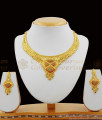 Indian Traditional Bridal Jewellery Gold Enamel Forming Necklace Set With Earrings NCKN1125