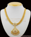 Bridal Jewelry Impon Attigai Gold Swan Dollar Necklace Design For Wedding NCKN1155