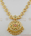 Impon Grand Gati White Ruby Stones Gold Attigai Necklace Design Season Sale NCKN1157