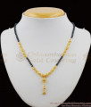 Elegant Black Beads Single Line Gold Ball Necklace Designs Daily Wear Jewelry NCKN1158