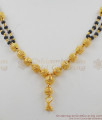 Ethnic Gold Balls With Black Beads Designer Necklace Two Line Collection NCKN1160